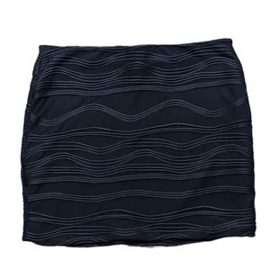 Heart Soul Black Pattern Mini Skirt L